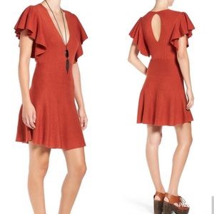 NWT Free People Cozy Nights V-Neck Sweater Dress Small